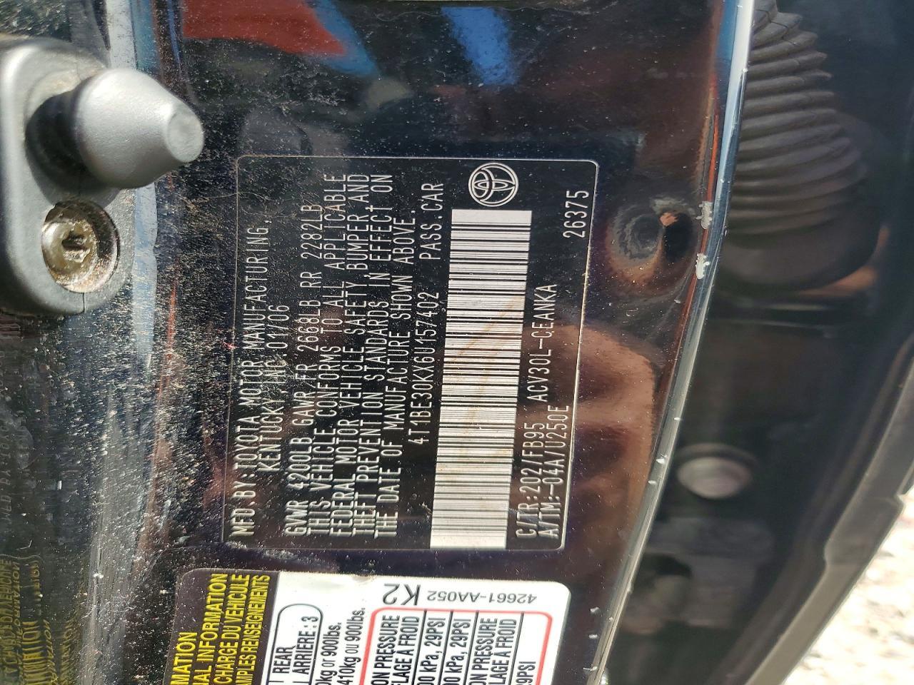 2006 TOYOTA CAMRY