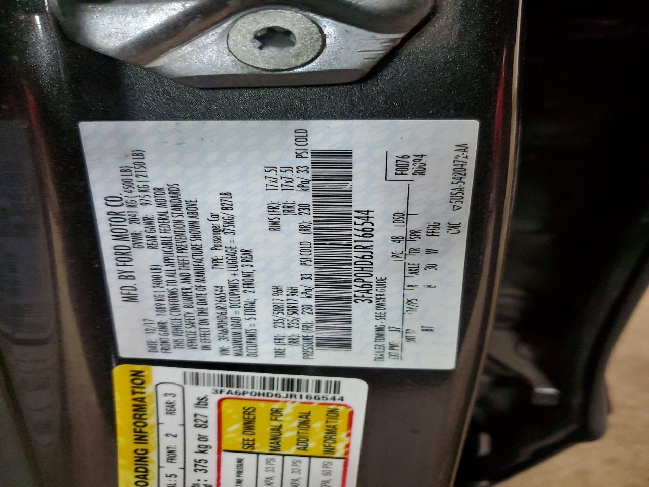 2018 FORD FUSION