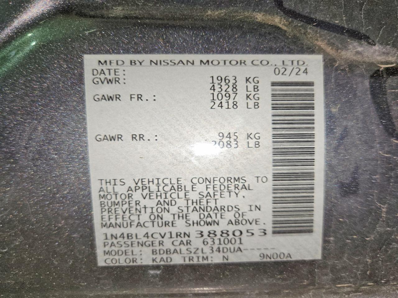 2024 NISSAN ALTIMA