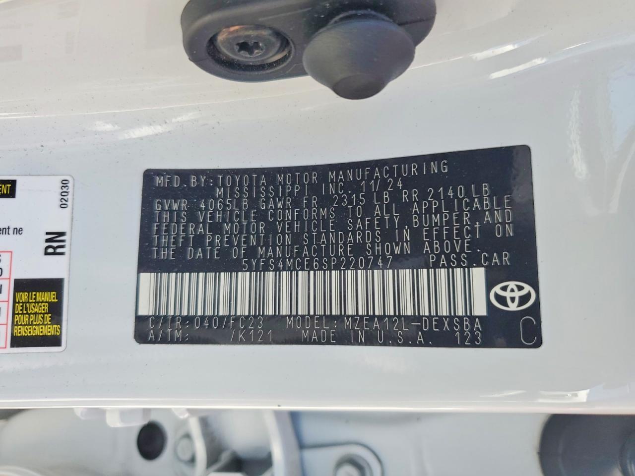 2025 TOYOTA COROLLA