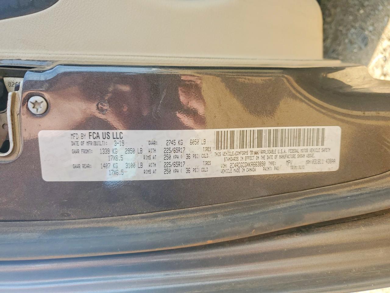 2019 DODGE GRAND CARAVAN