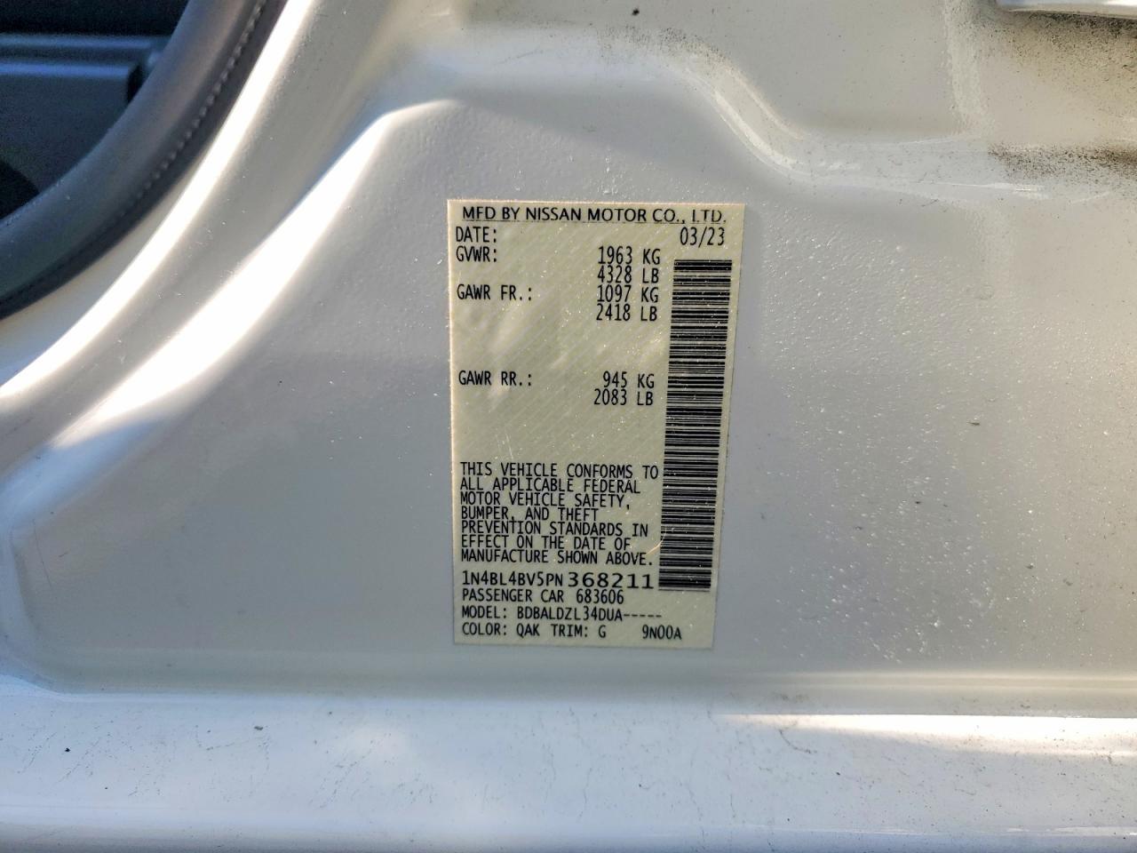 2023 NISSAN ALTIMA