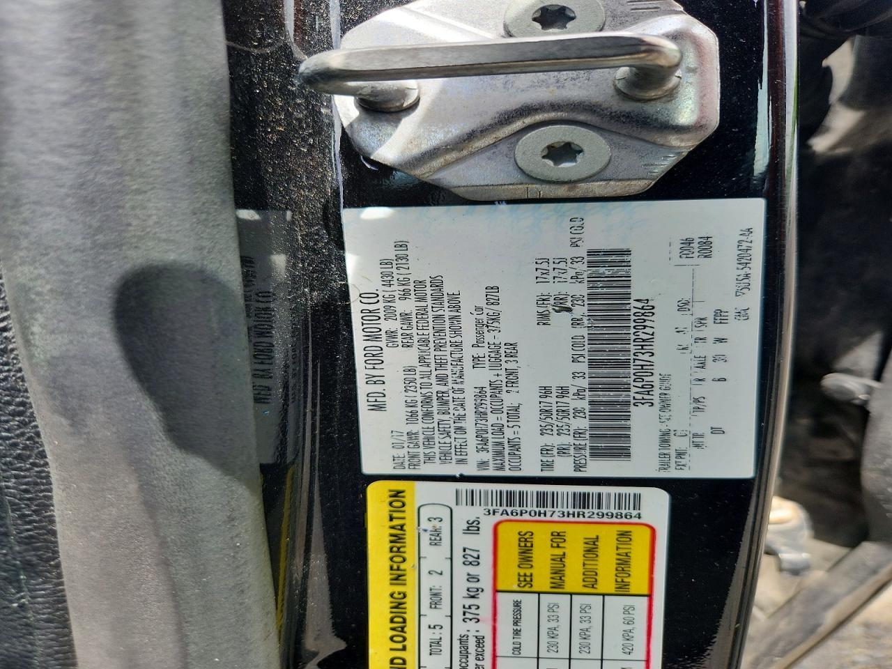 2017 FORD FUSION