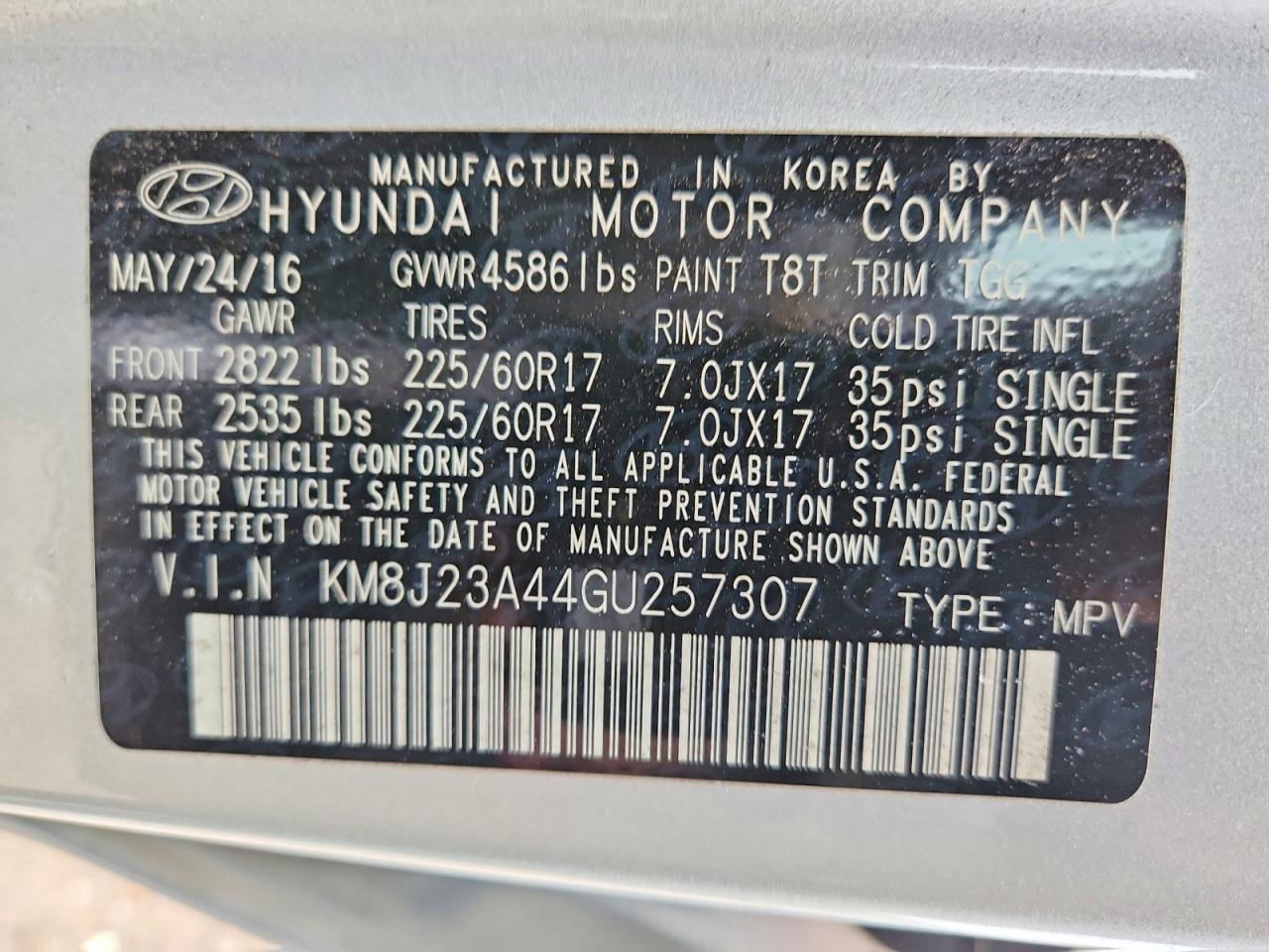 2016 HYUNDAI TUCSON