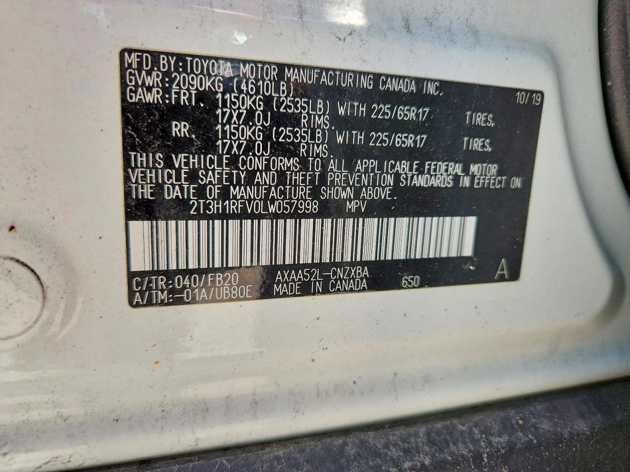 2020 TOYOTA RAV4