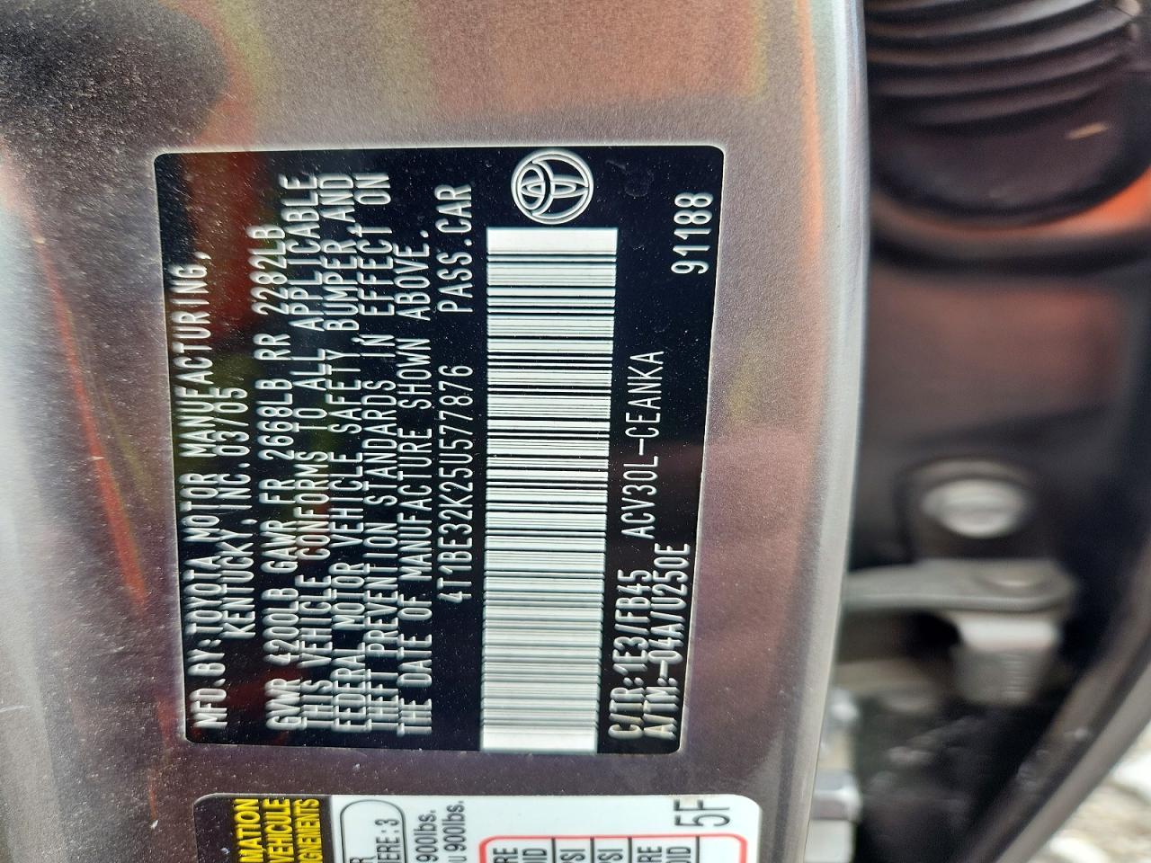 2005 TOYOTA CAMRY
