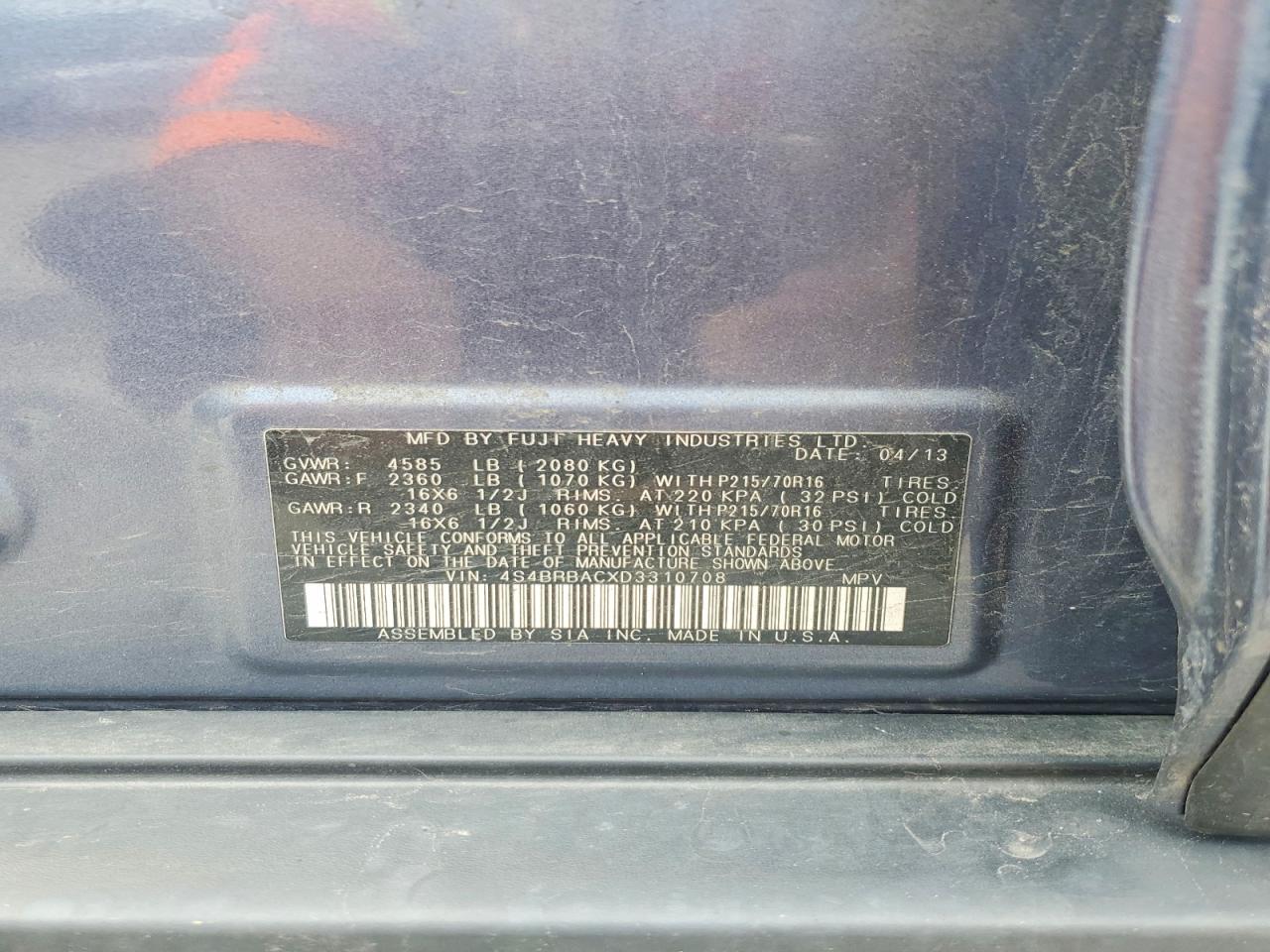 2013 SUBARU Outback