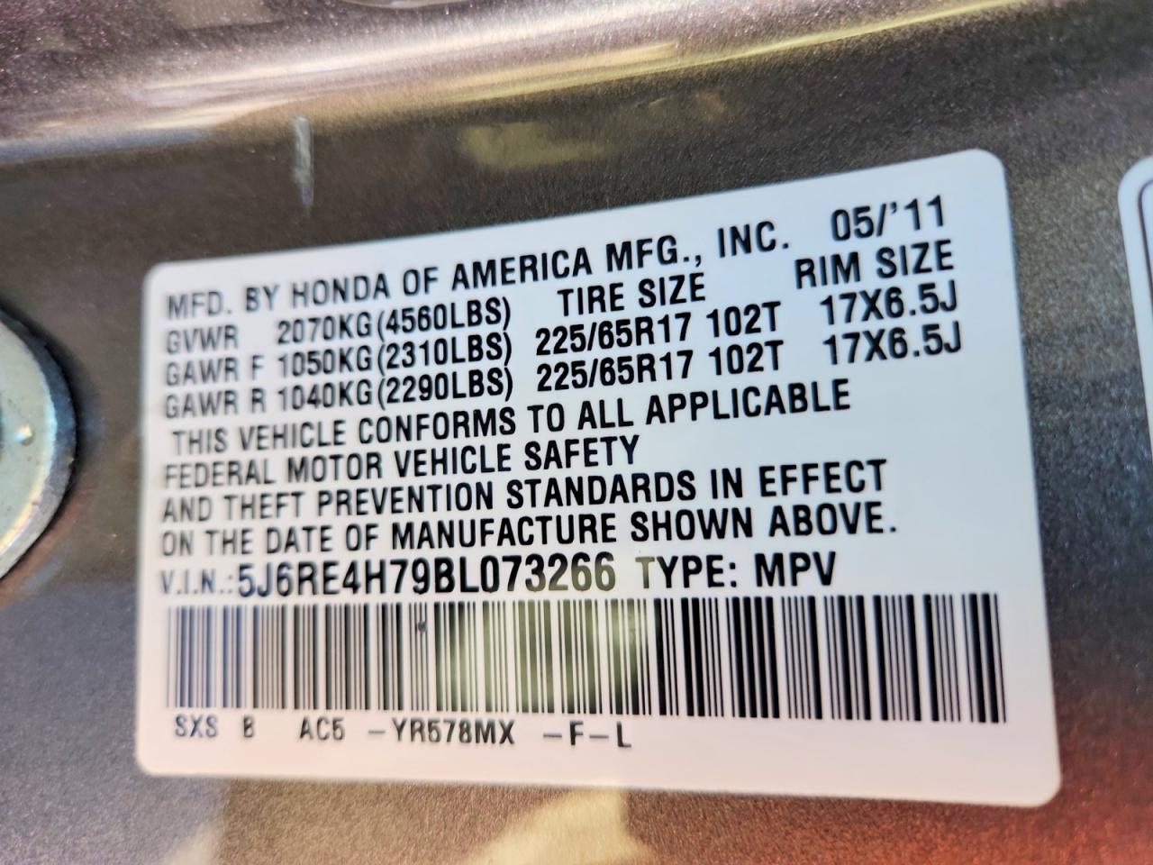 2011 HONDA CR-V