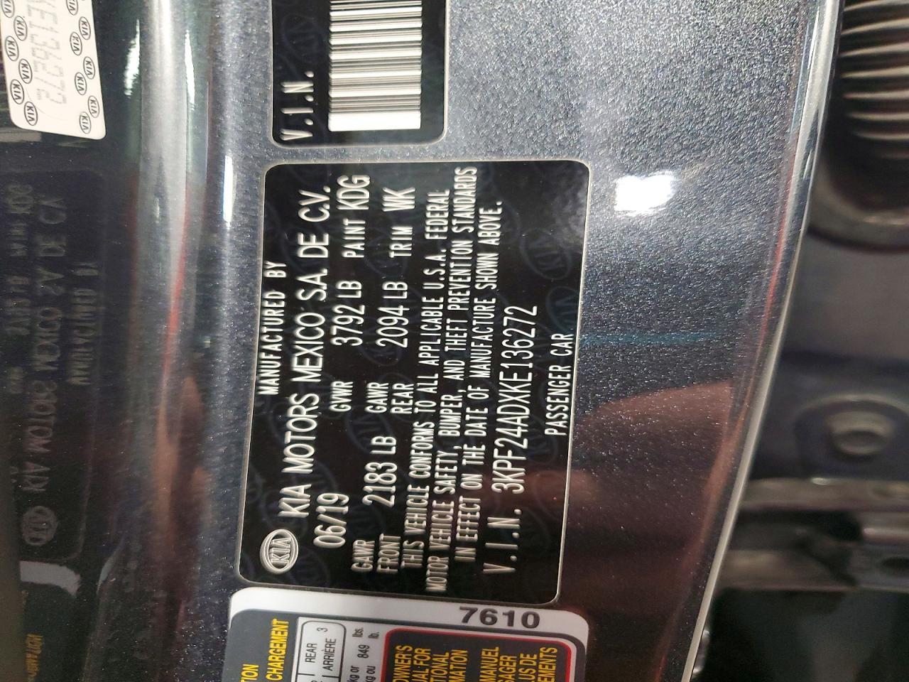 2019 KIA FORTE