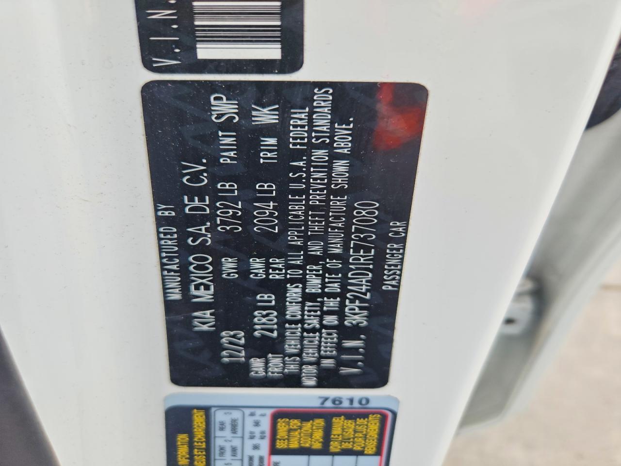 2024 KIA FORTE