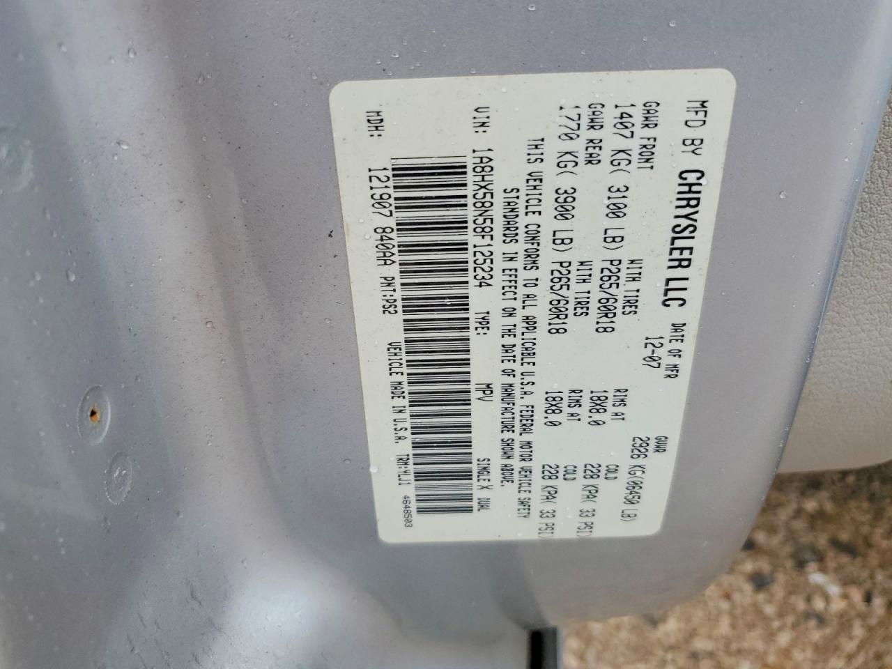 2008 CHRYSLER Aspen