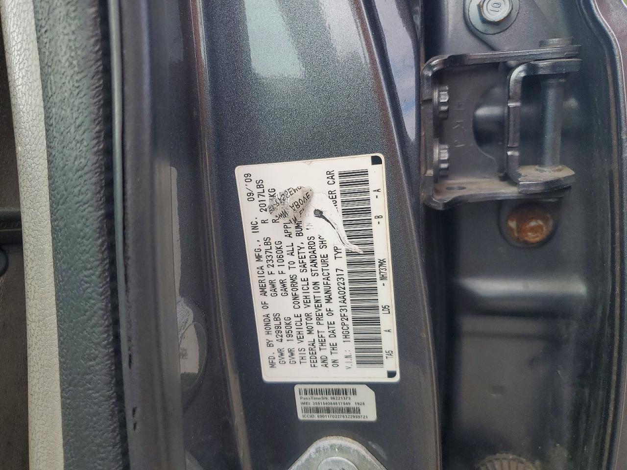 2010 HONDA ACCORD