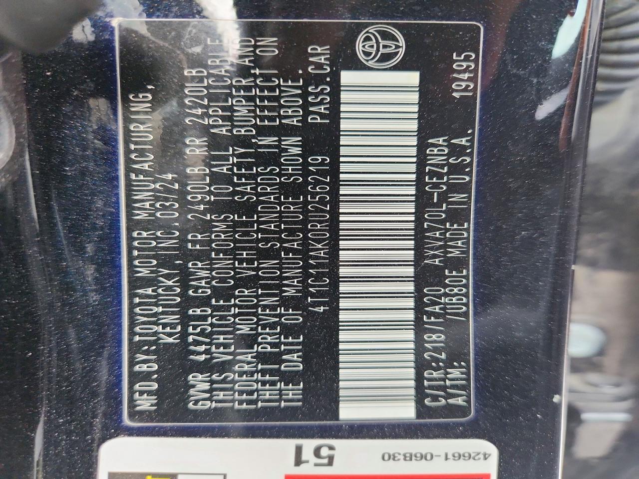 2024 TOYOTA CAMRY