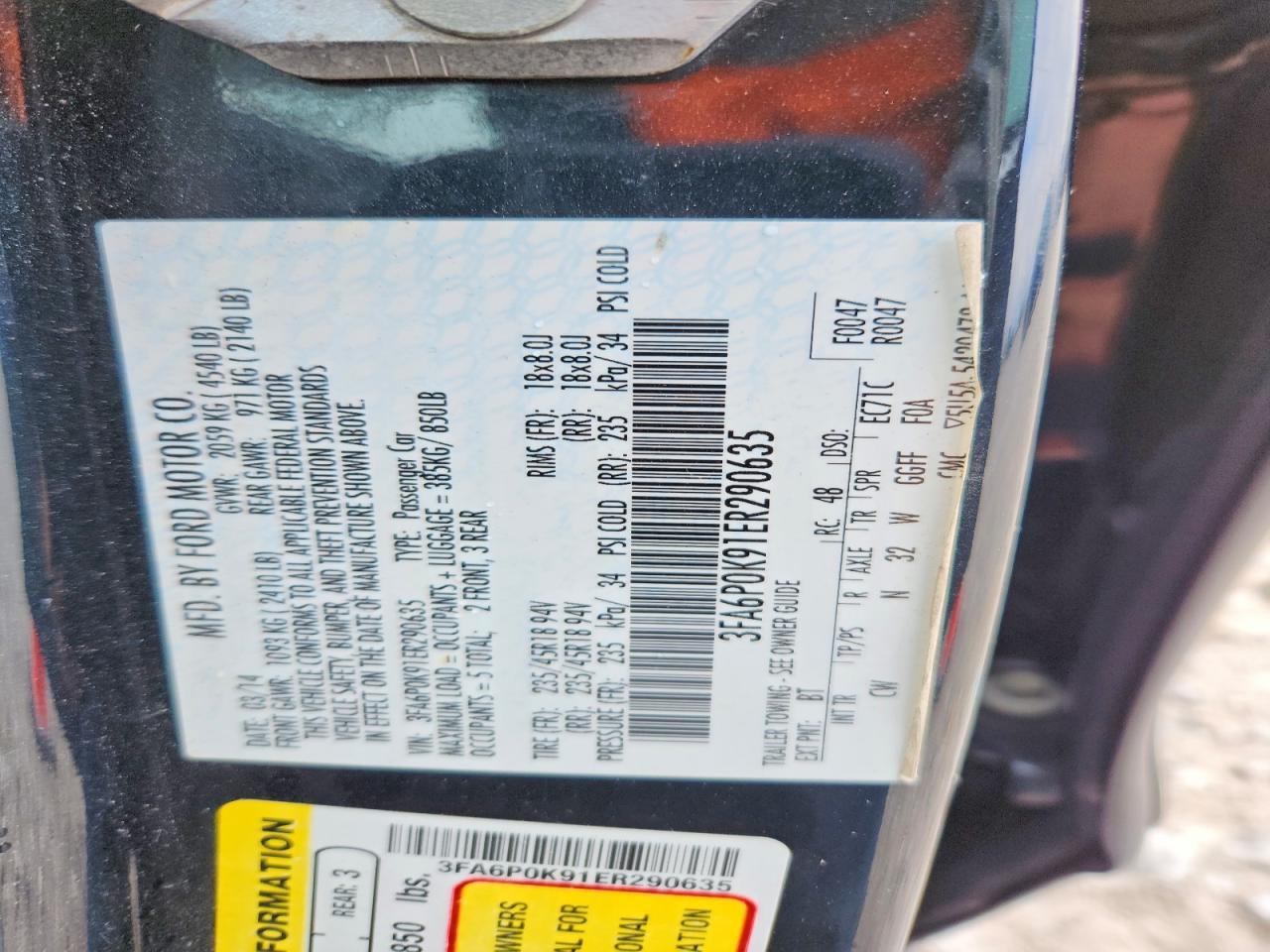 2014 FORD FUSION