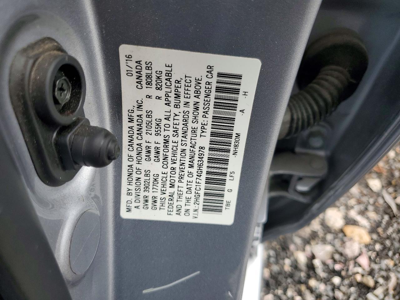 2016 HONDA CIVIC