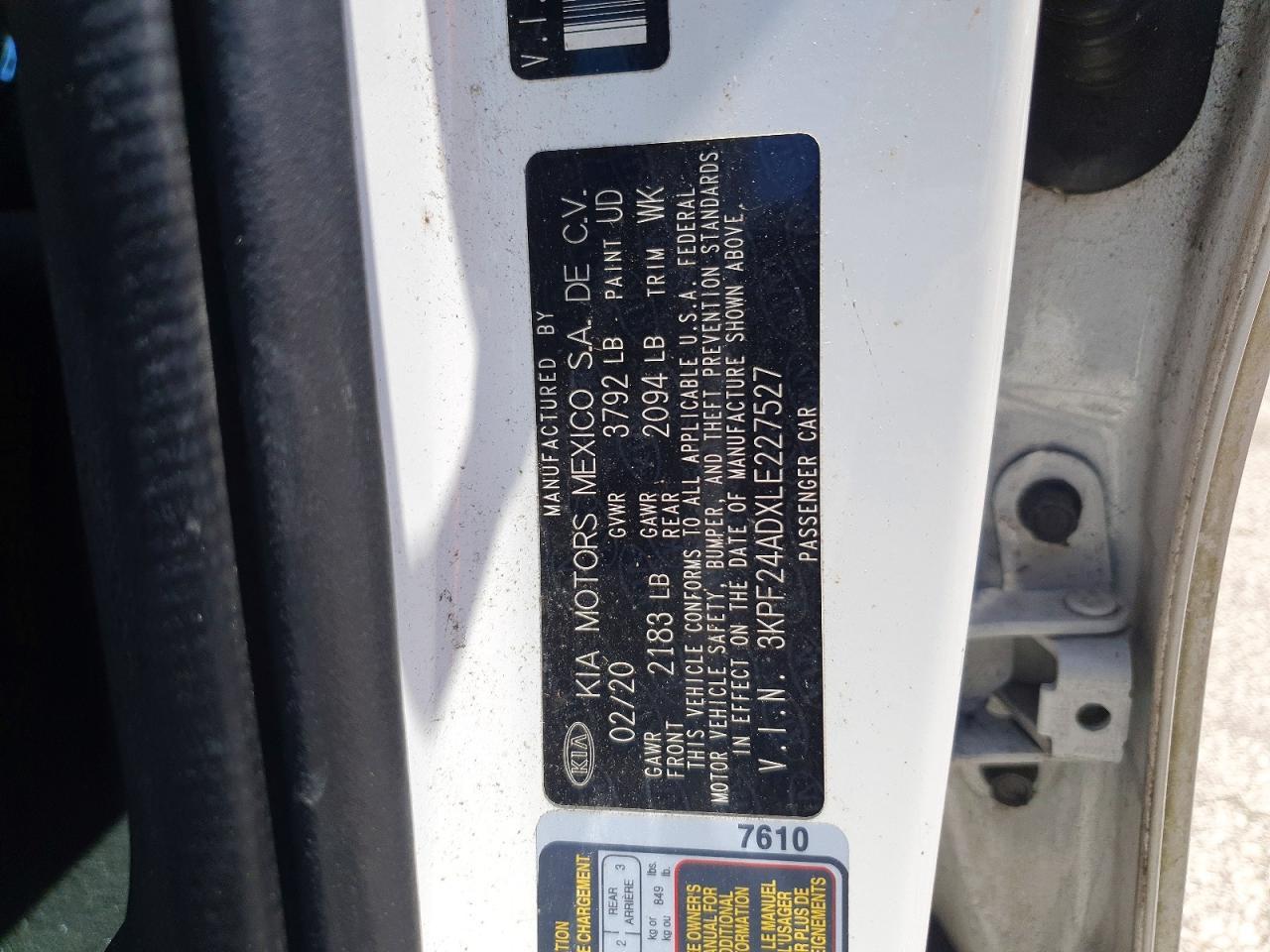 2020 KIA FORTE