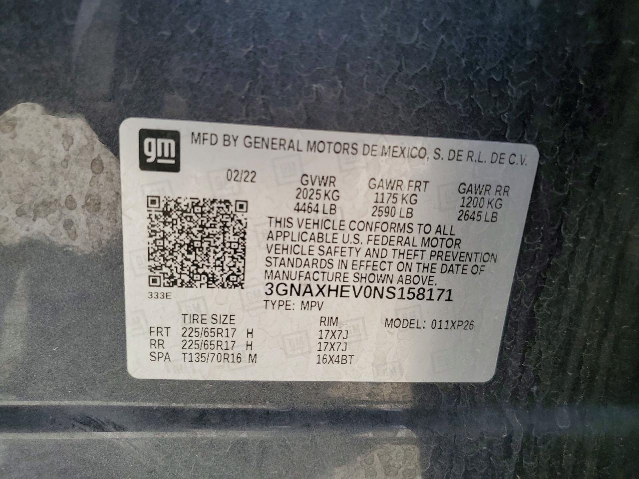 2022 CHEVROLET EQUINOX