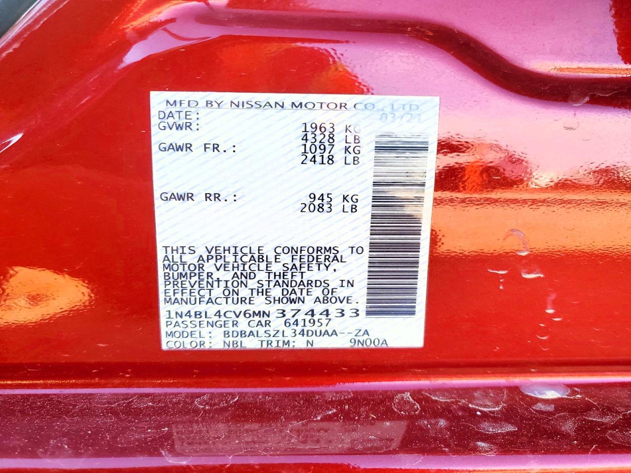 2021 NISSAN ALTIMA