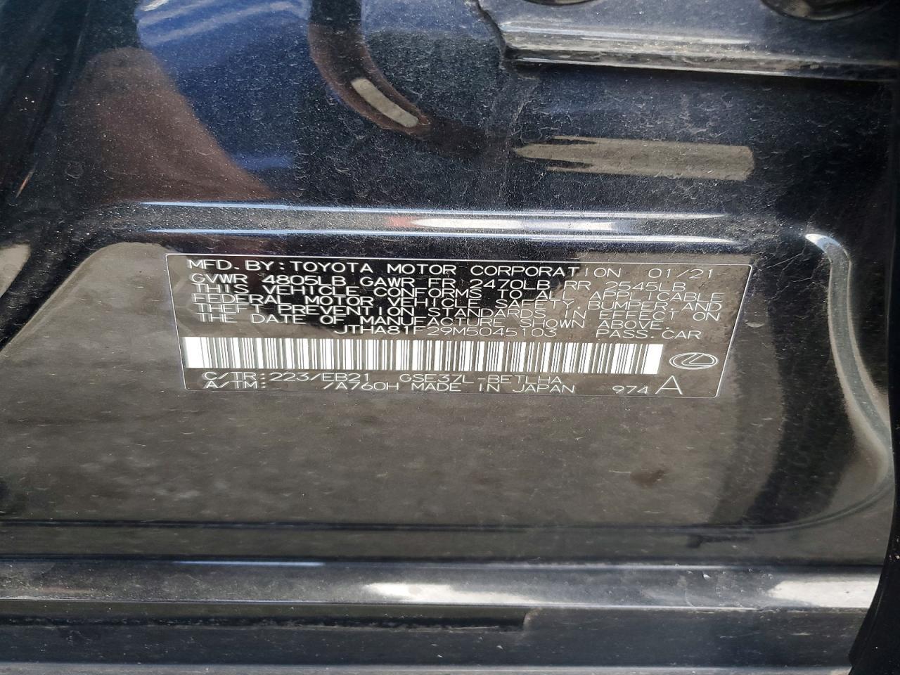 2021 LEXUS IS 300