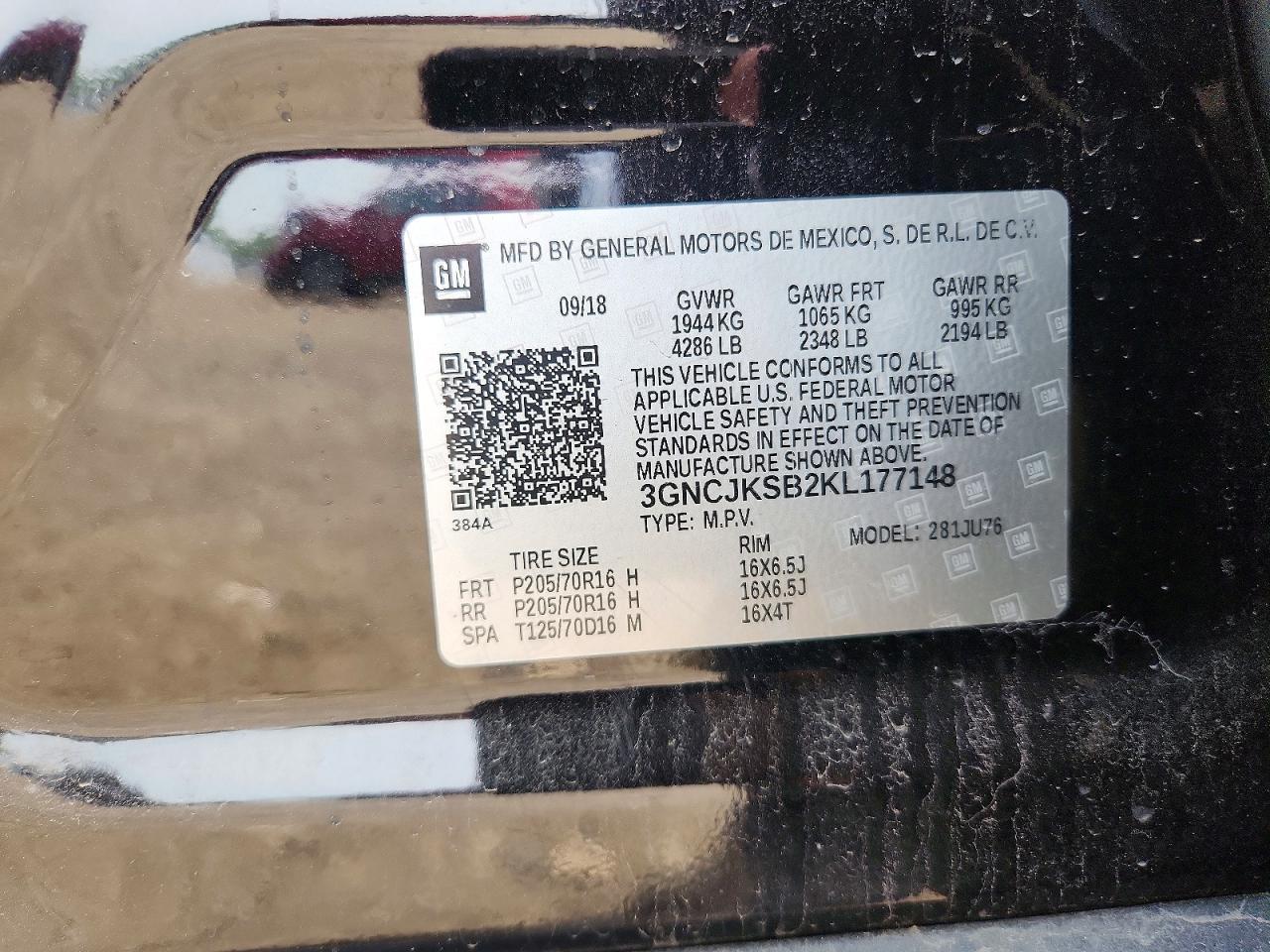 2019 CHEVROLET TRAX