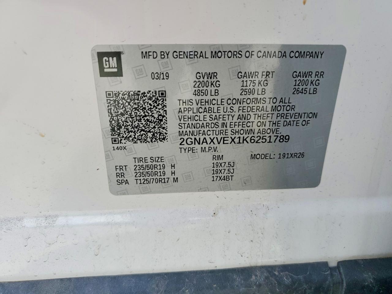 2019 CHEVROLET EQUINOX