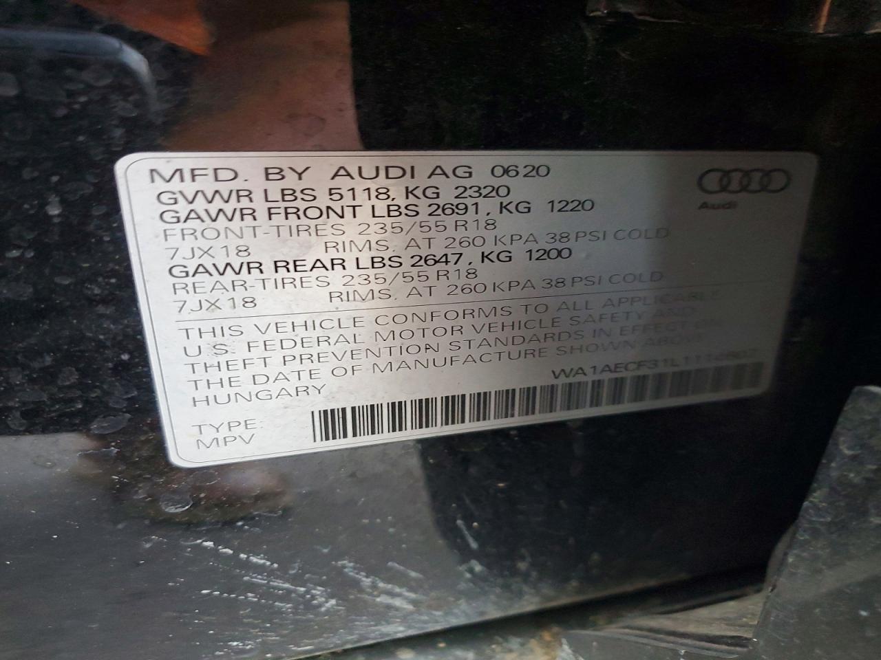 2020 AUDI Q3