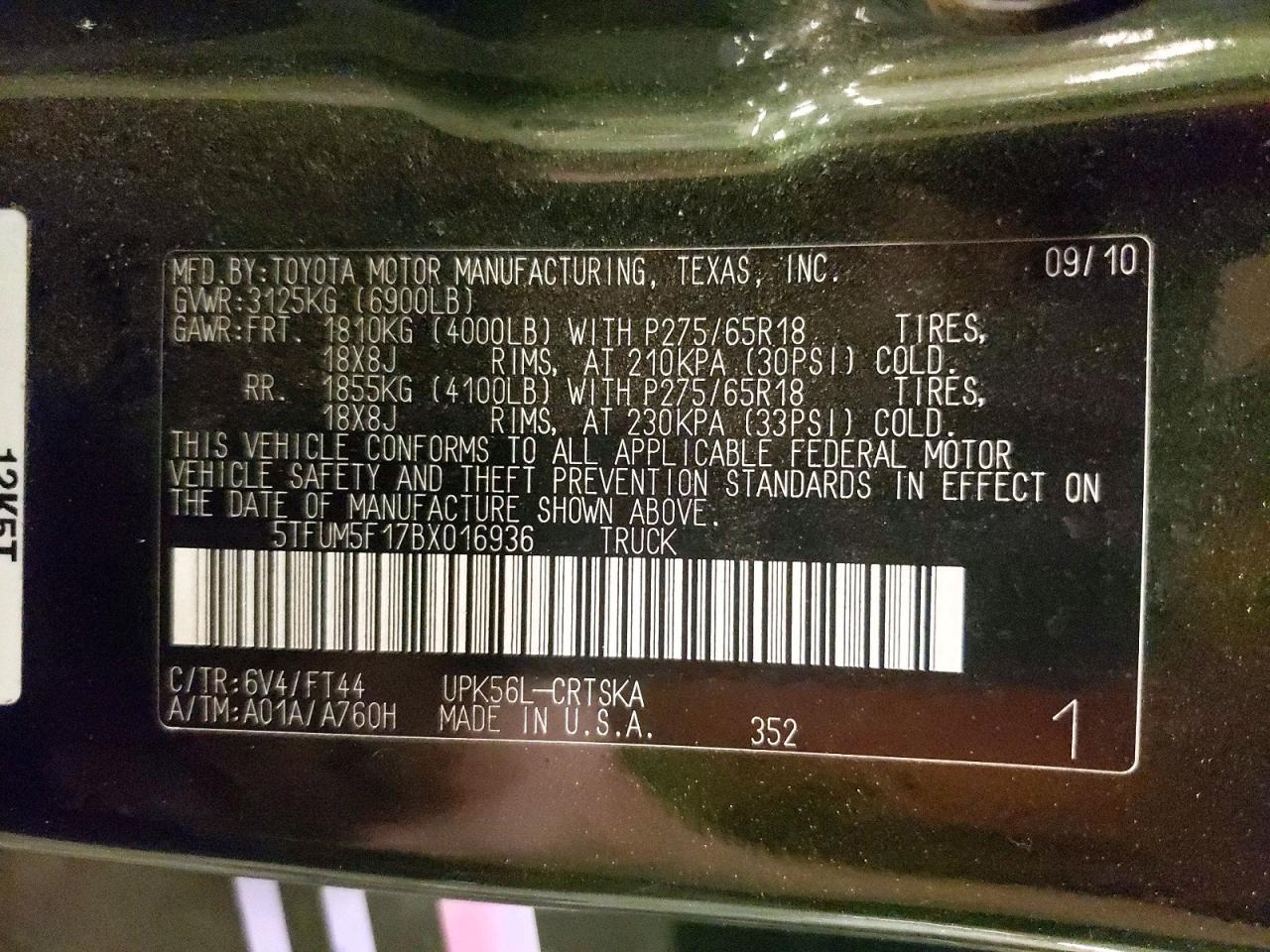 2011 TOYOTA TUNDRA