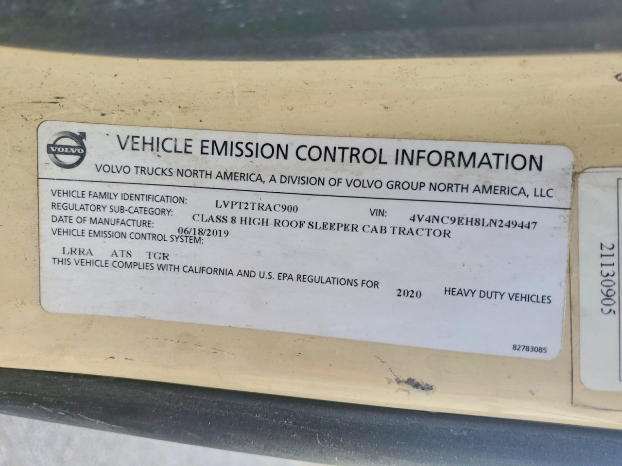 2020 VOLVO Vn
