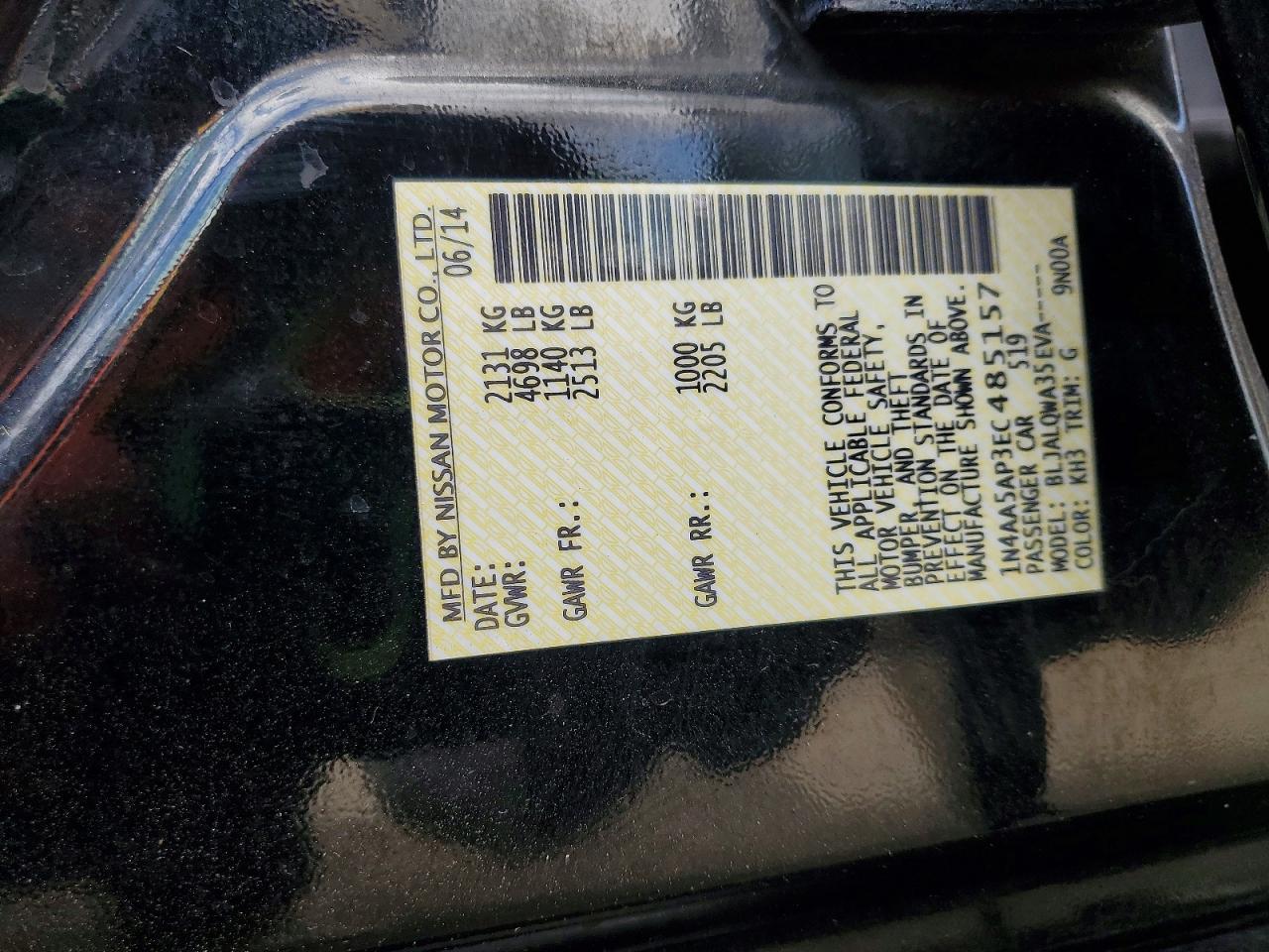 2014 NISSAN Maxima