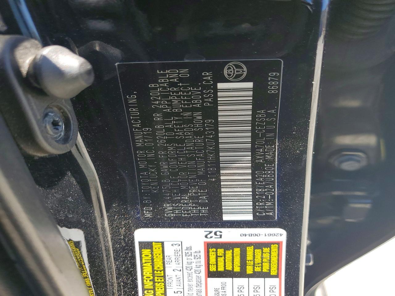 2019 TOYOTA CAMRY