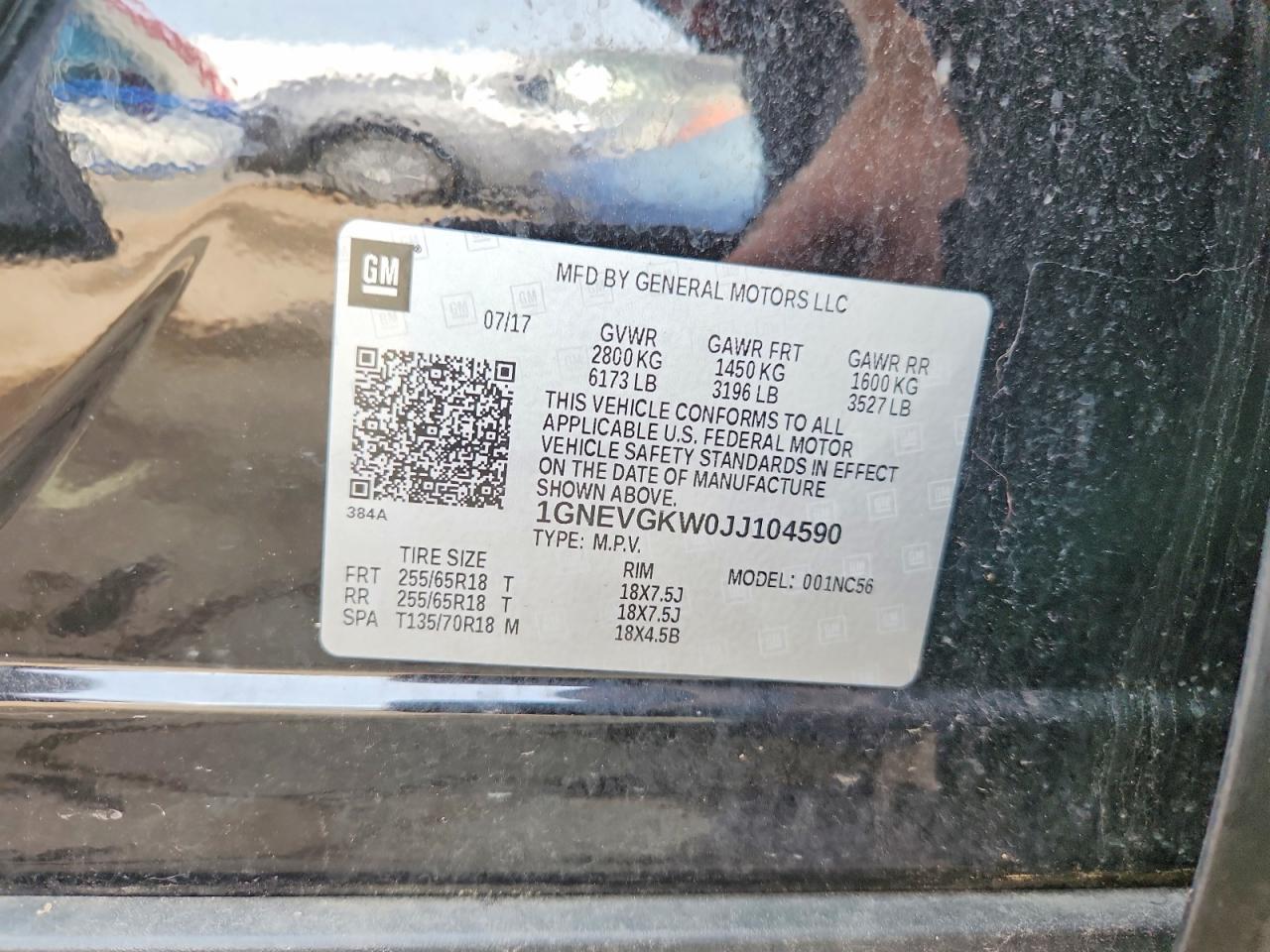 2018 CHEVROLET TRAVERSE