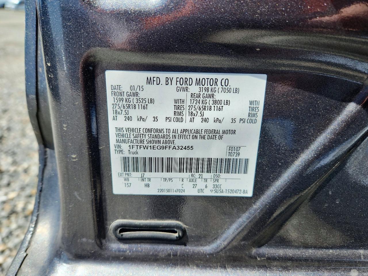 2015 FORD F-150 Lightning