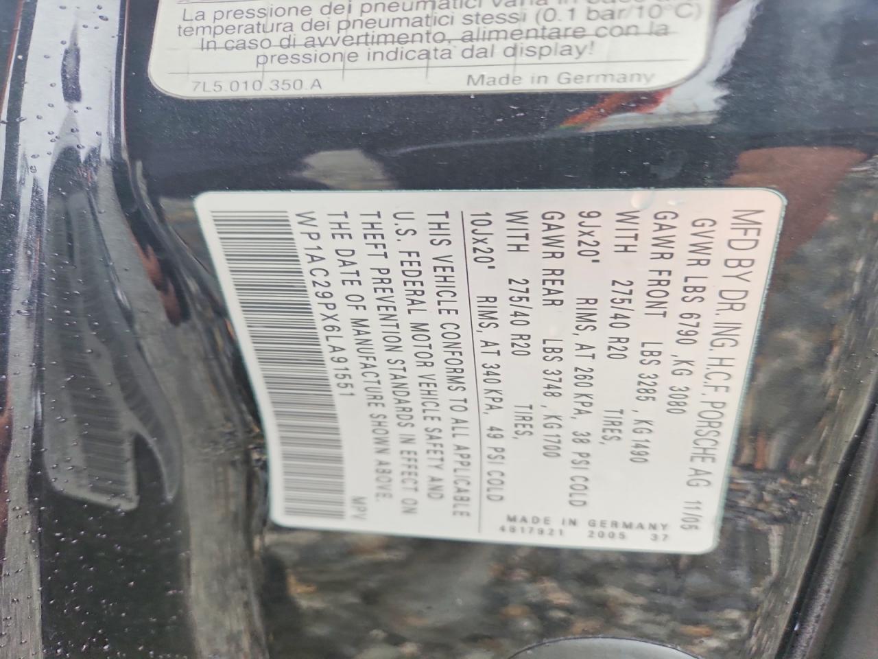2006 PORSCHE CAYENNE