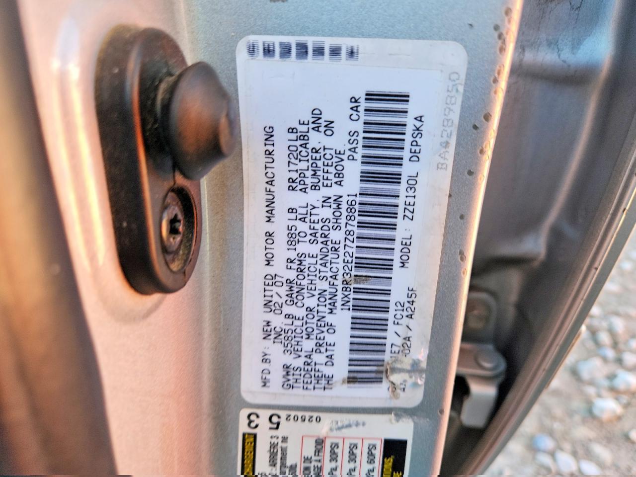 2007 TOYOTA COROLLA