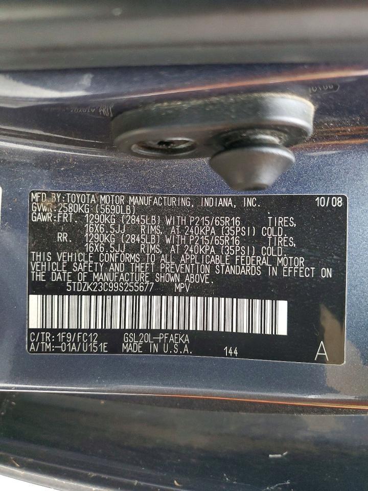 2009 TOYOTA SIENNA