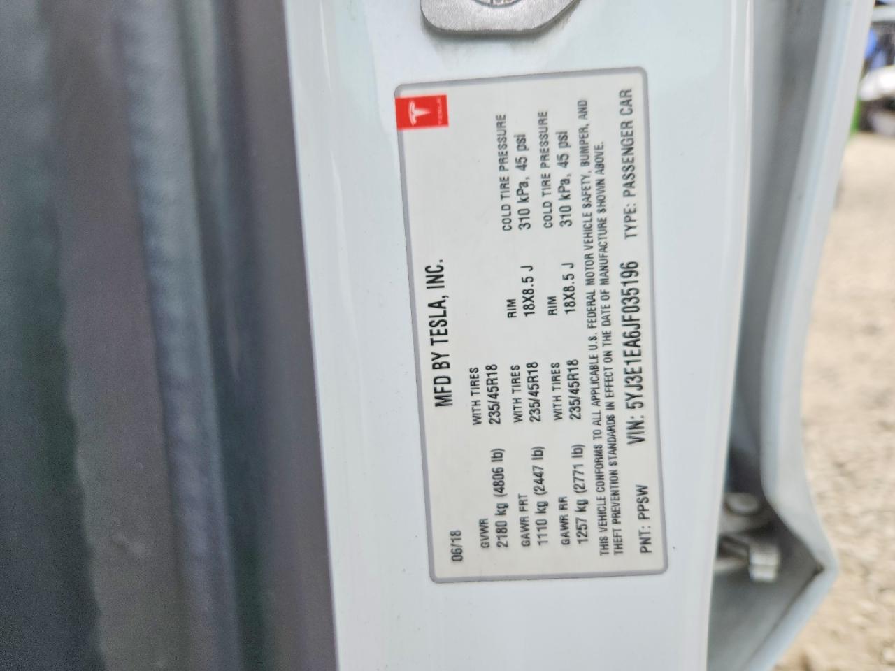 2018 TESLA MODEL 3