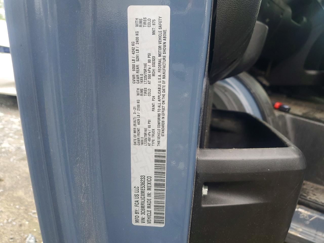2021 RAM ProMaster 3500
