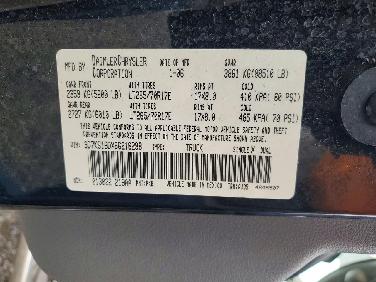 2006 DODGE RAM 1500