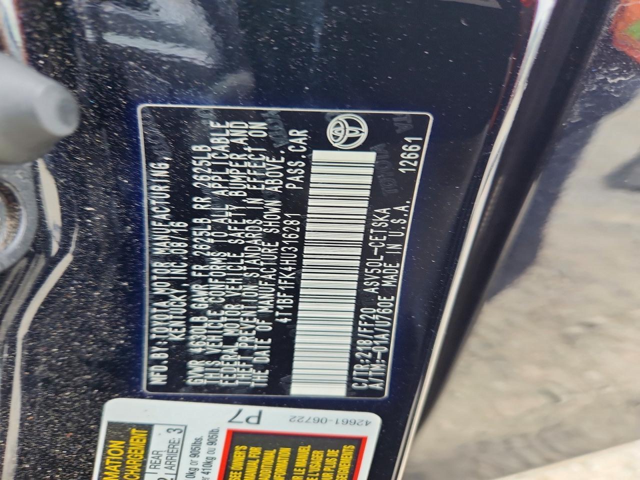 2017 TOYOTA CAMRY