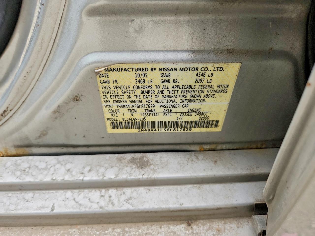 2006 NISSAN Maxima