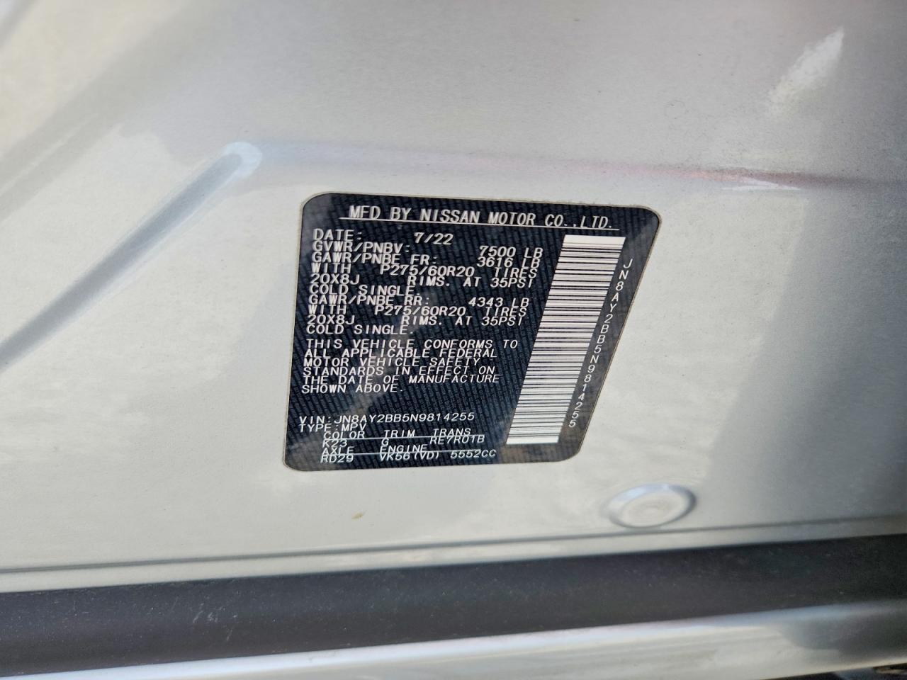2022 NISSAN Armada