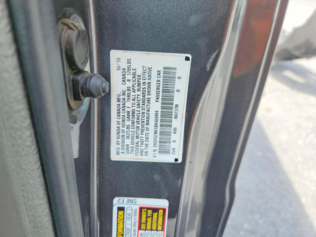 2011 HONDA CIVIC