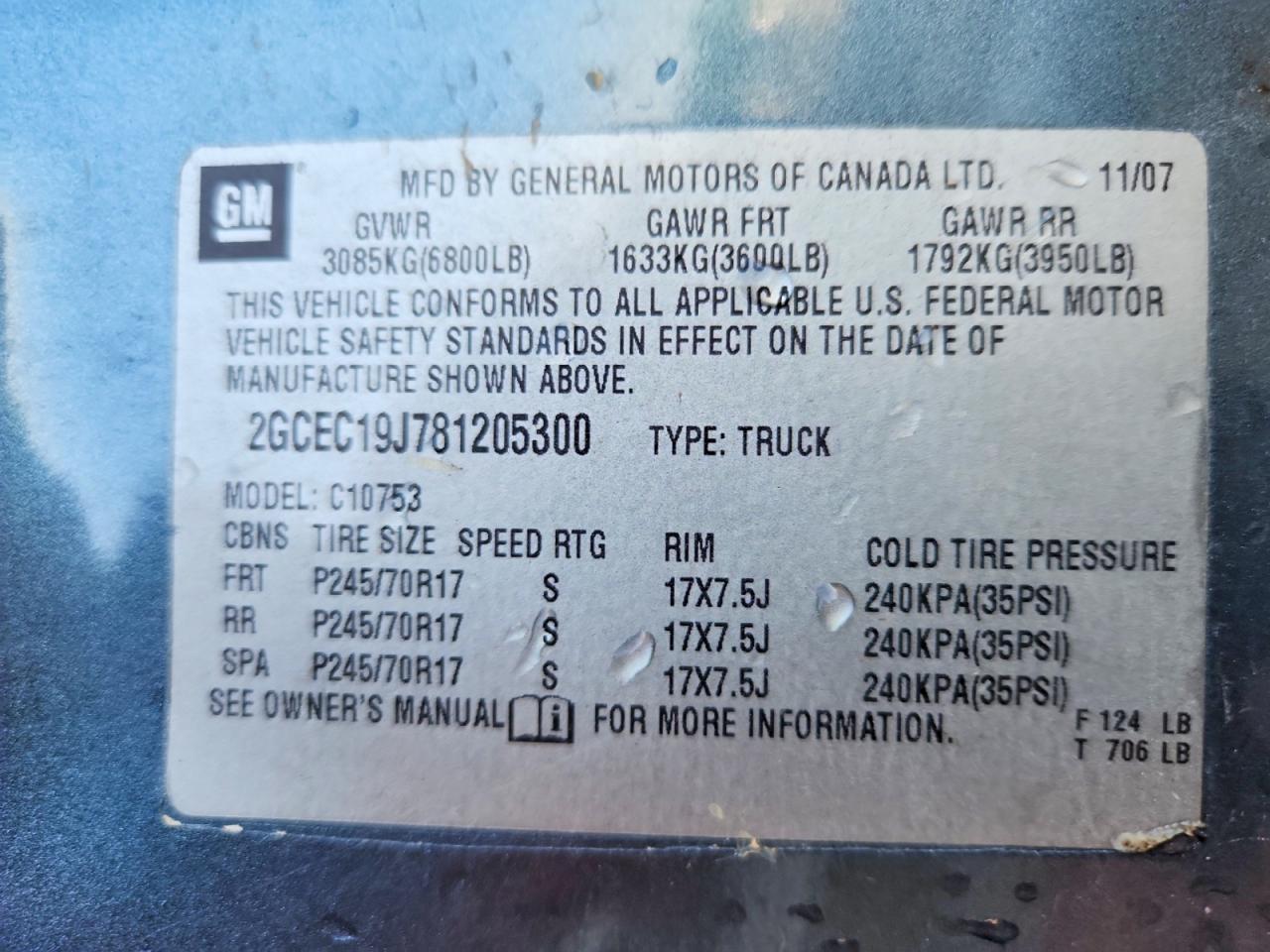 2008 CHEVROLET SILVERADO 1500