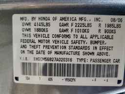 2007 HONDA ACCORD