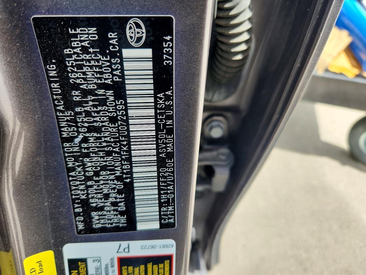 2015 TOYOTA CAMRY