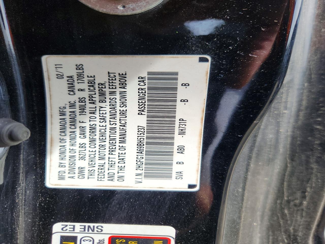 2011 HONDA CIVIC