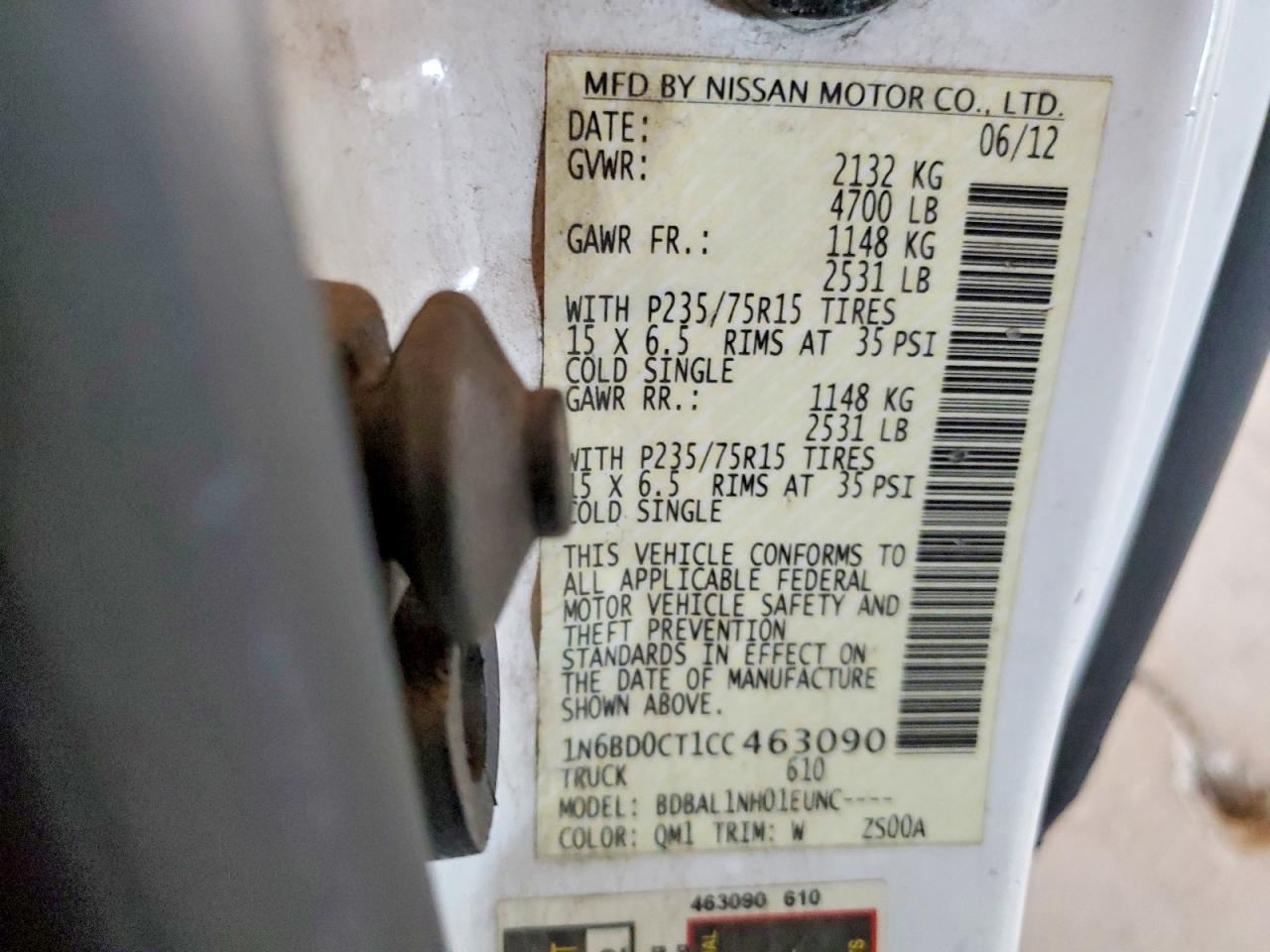 2012 NISSAN Frontier