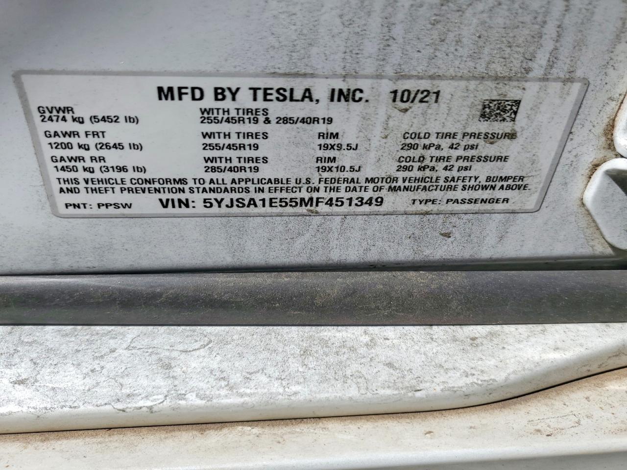 2021 TESLA MODEL S
