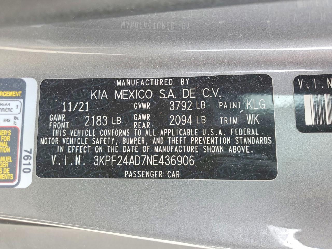 2022 KIA FORTE