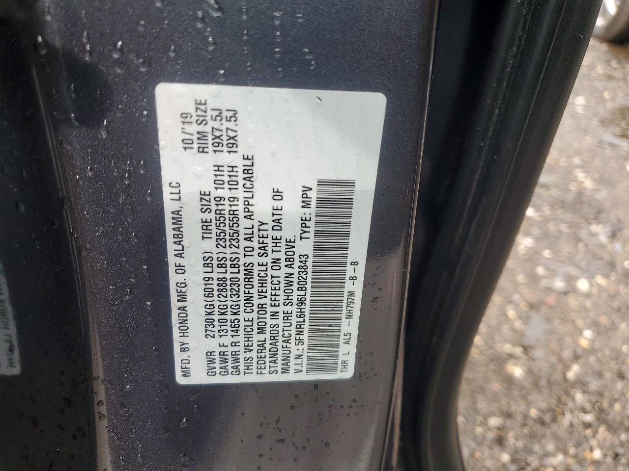 2020 HONDA ODYSSEY